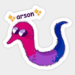 politically charged arson- Bisexual Variant Sticker